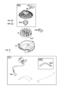 Flywheel, Ignition, And Starter Group Diagram and Parts List for 09P602-0024-H5 020000 - 09Z999 Briggs and Stratton Engine